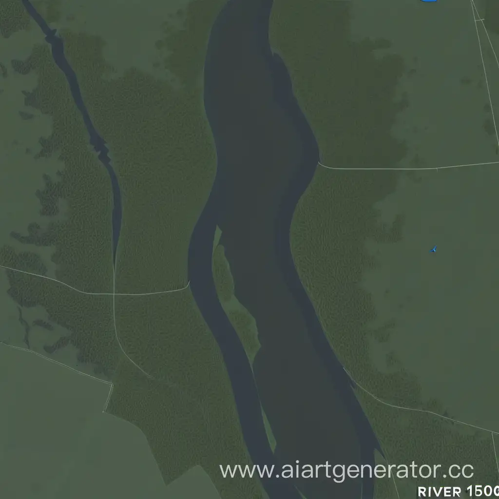 create a realistic heighmap with river 1500x1500 meters location near ryazan