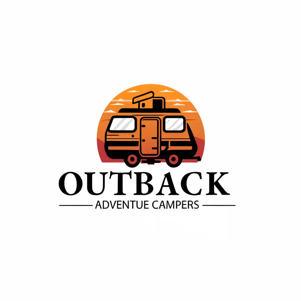 LOGO Design For Outback Adventure Campers Bold Wordmark in Black Burnt ...