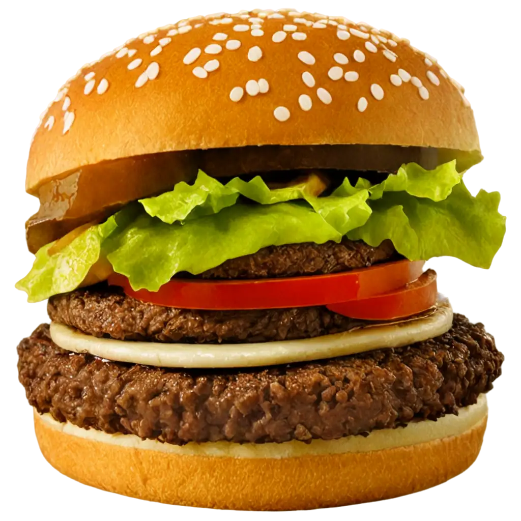Delicious-Burger-PNG-Savor-the-Crispiness-and-Juiciness-in-Every-Pixel