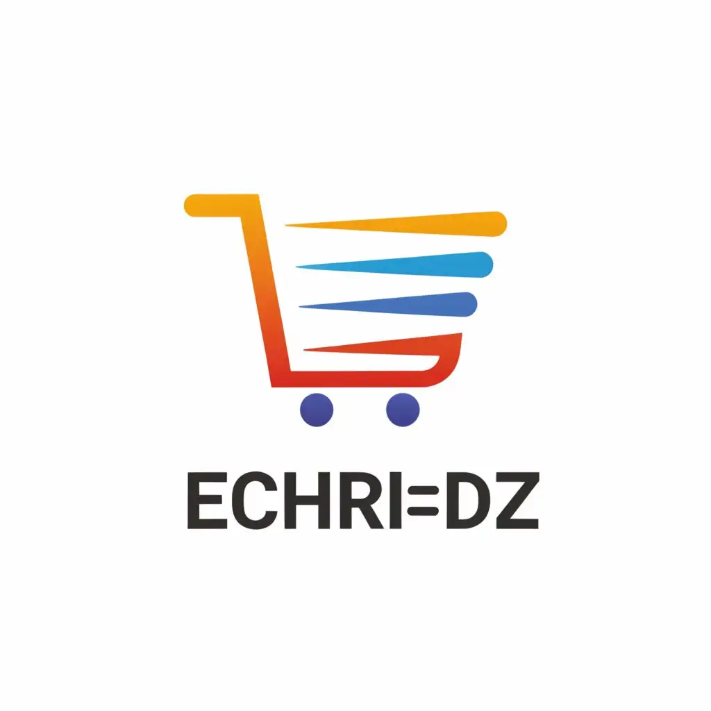 a logo design,with the text "echri-DZ", main symbol:shopping,Moderate,clear background