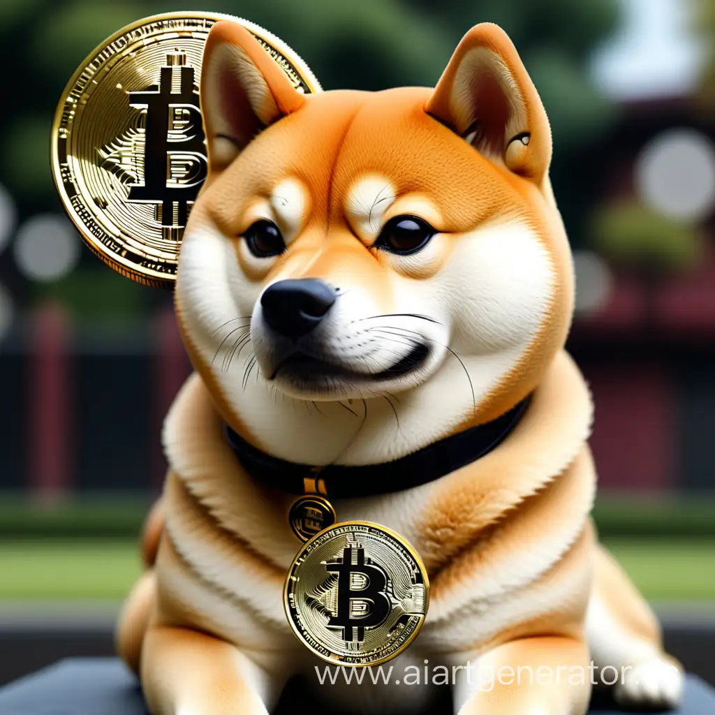 Shiba-Inu-with-Bitcoin-CryptocurrencyThemed-Canine