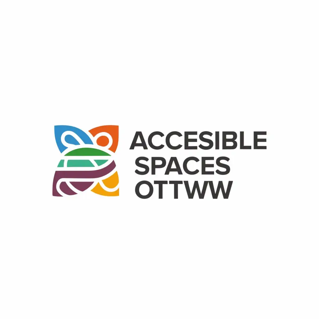 a logo design,with the text "Accessible Spaces Ottawa", main symbol:rainbow,Moderate,be used in Education industry,clear background