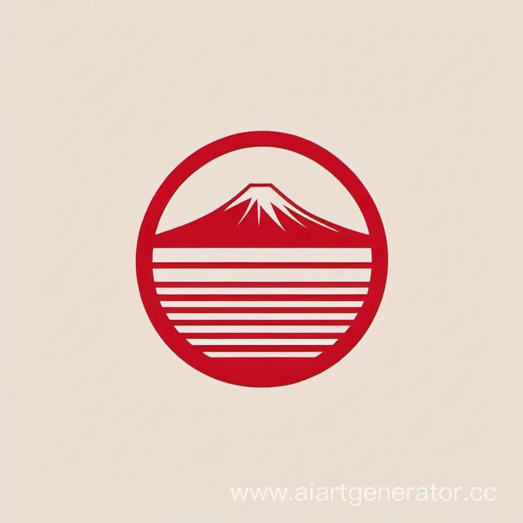 японский стиль минимализм путешествие логотип
красный цвет