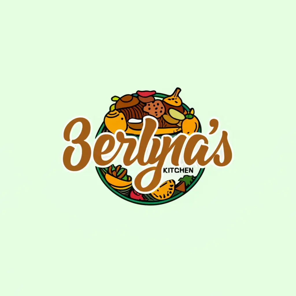 LOGO-Design-for-Bernynas-Kitchen-CaribbeanInspired-Food-with-Southern-Comfort-and-Health