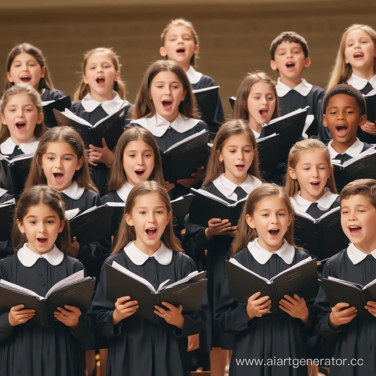 Beautiful-Children-Singing-in-a-Choir-Quality-Artistic-Image