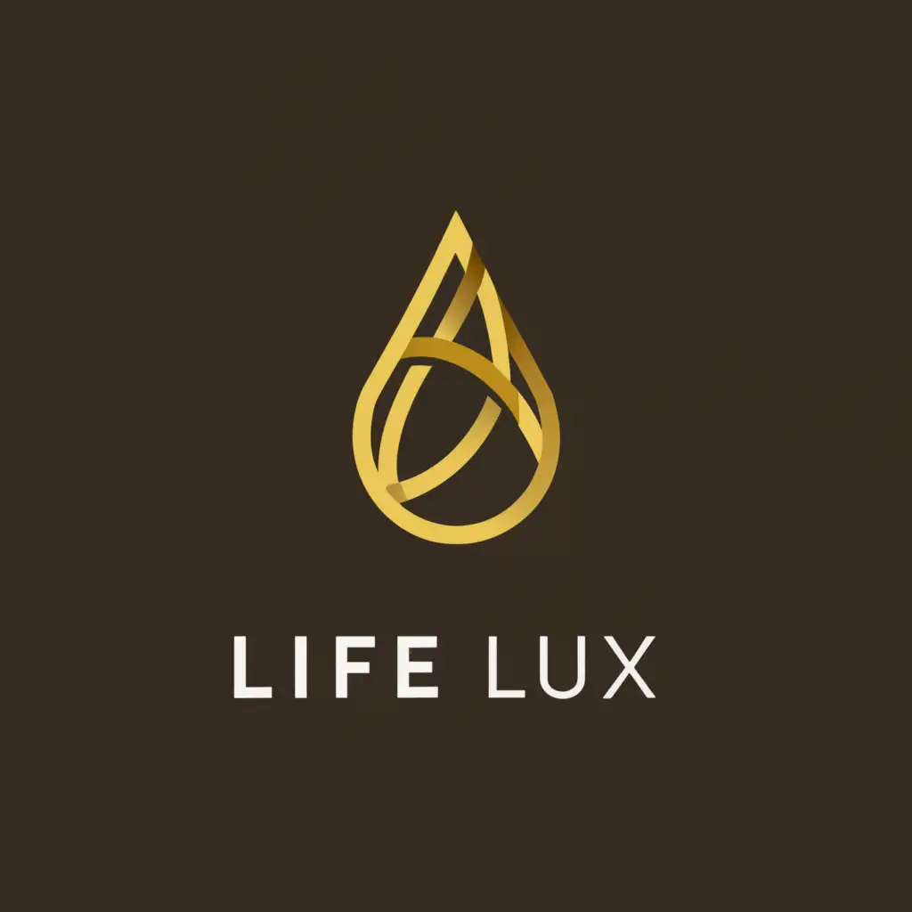 LOGO Design for Life Lux Elegant Text with Olive Oil Symbol on Clear ...