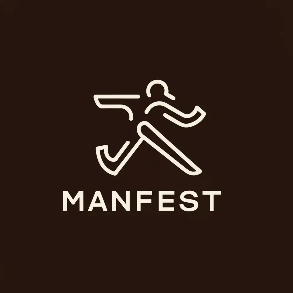 a logo design,with the text "Manifest", main symbol:sport sports club beauty strength energy,Minimalistic,be used in Sports Fitness industry,clear background