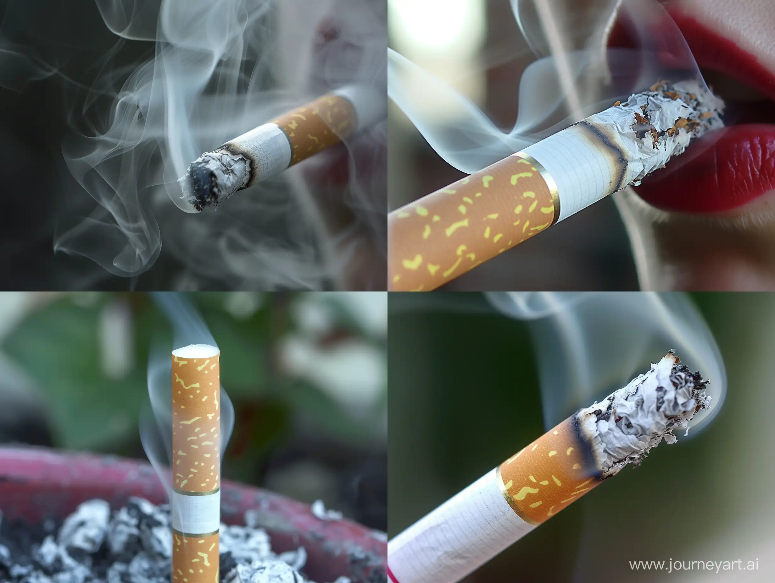 Сигарета курит человека 
