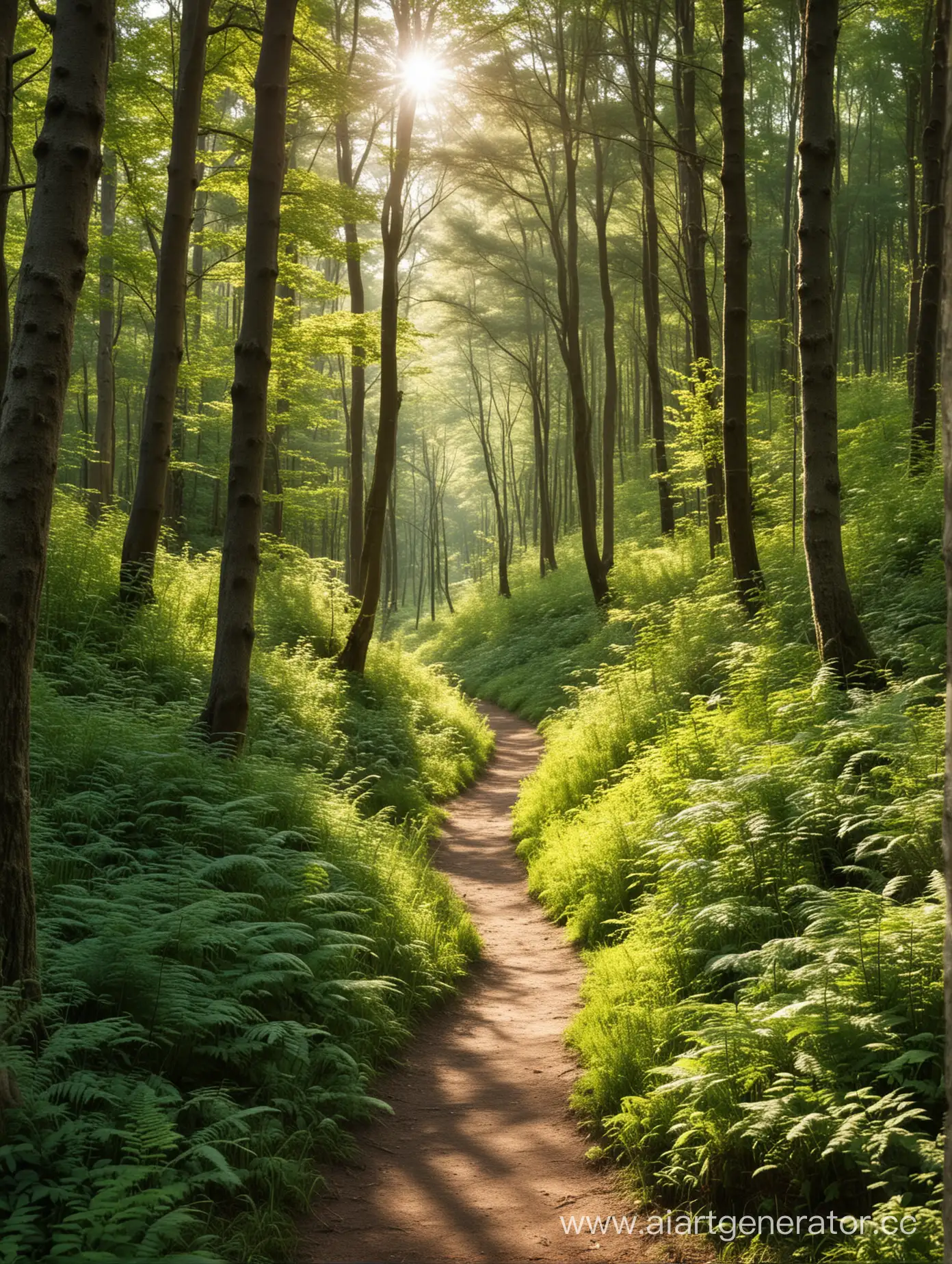 Tranquil-Sunny-Forest-Pathway-Landscape