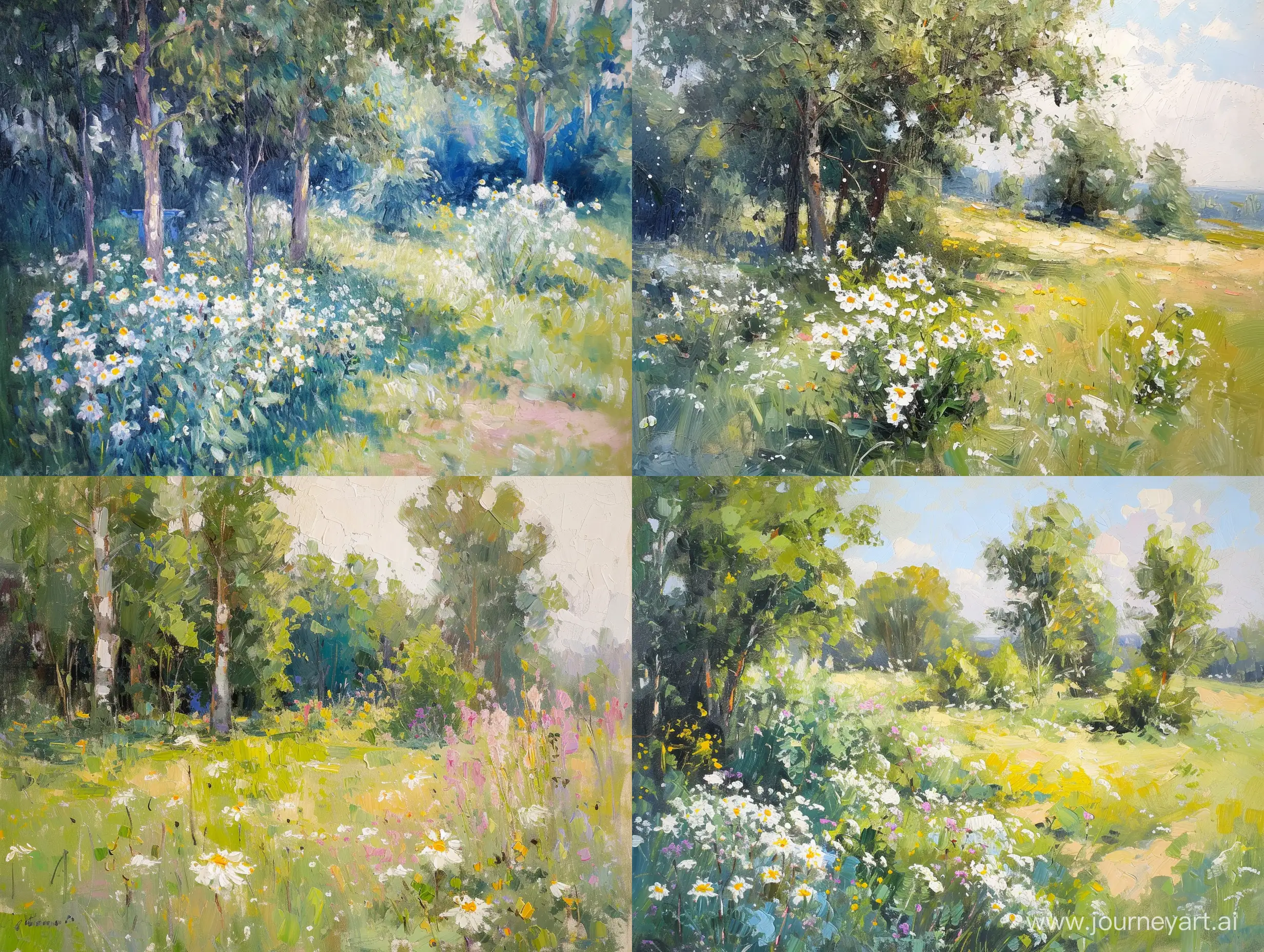 Impressionist-Meadow-Trees-Garden-Painting-with-White-Flowers