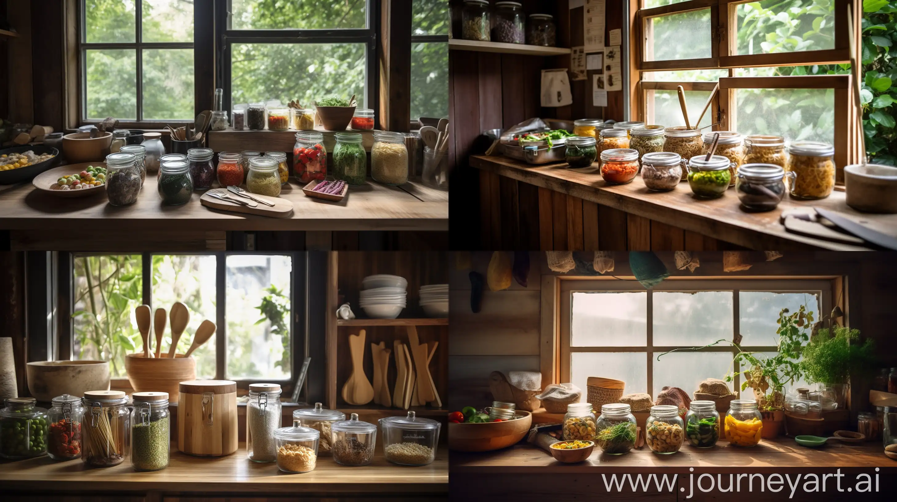 Sustainable-Living-Vibrant-ZeroWaste-Kitchen-with-Reusable-Containers-and-Bamboo-Utensils