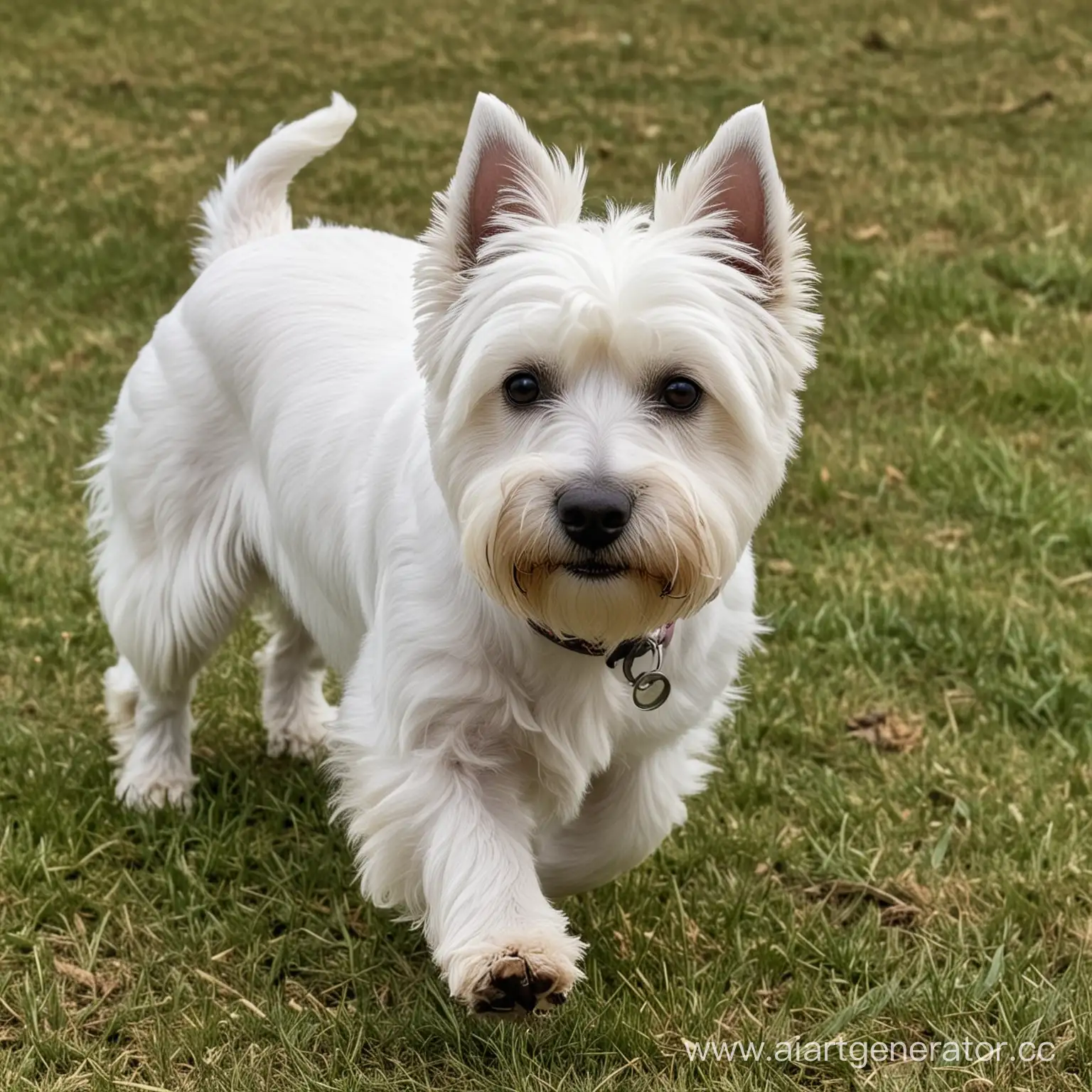 Frightened-Tick-on-a-West-Highland-White-Terrier