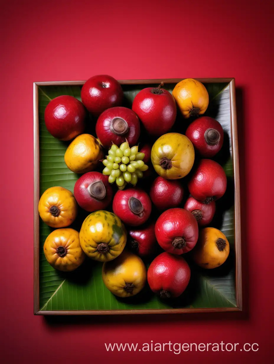 Asam Kumbang fruit on redish background
