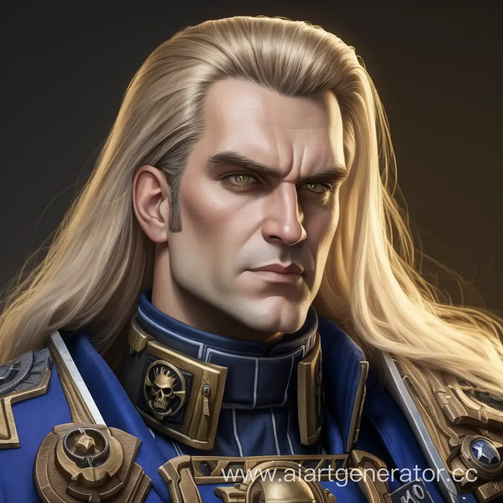 Noble-Aristocrat-with-Warhammer-40000-Portrait-and-Light-Hair