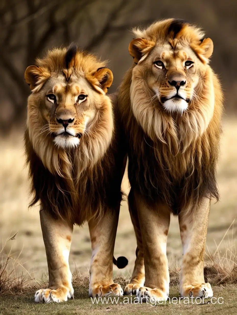 Picture two lions 