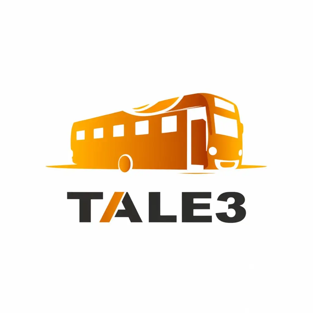 a logo design,with the text "Tale3", main symbol:bus,Moderate,clear background
