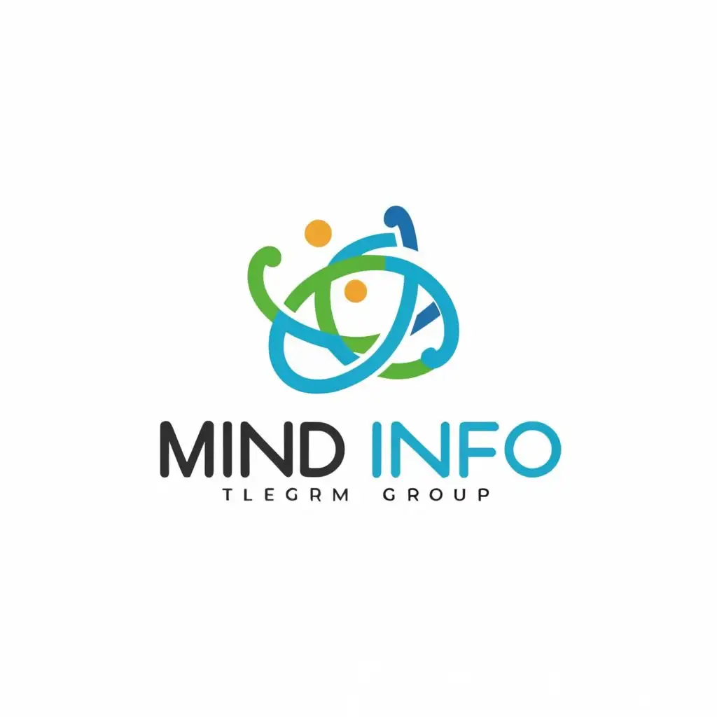 logo, Telegram group, with the text "MIND INFO", typography, be used in Internet industry