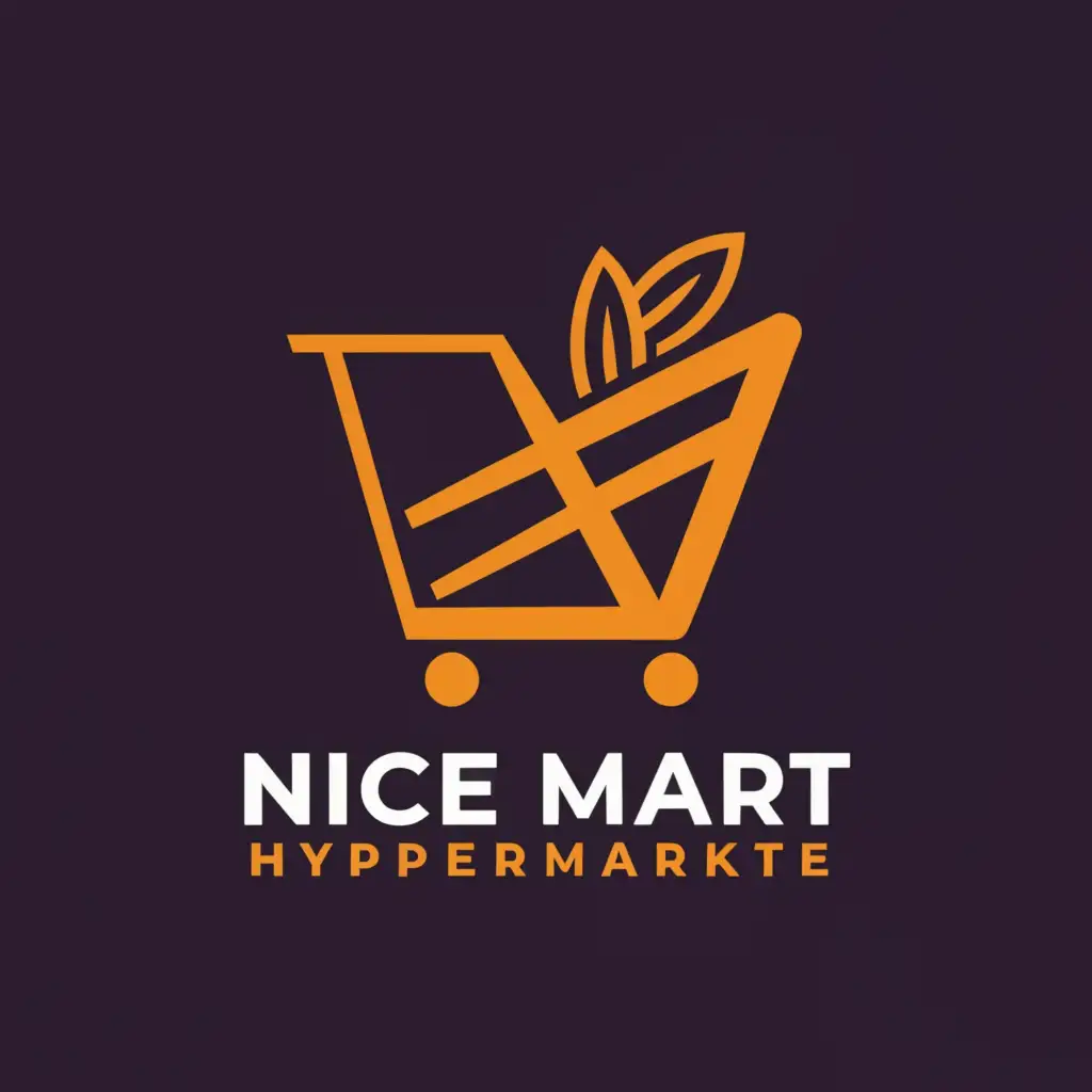 LOGO Design For Nice Mart Hypermarket Simple N with Trolley Symbol for ...