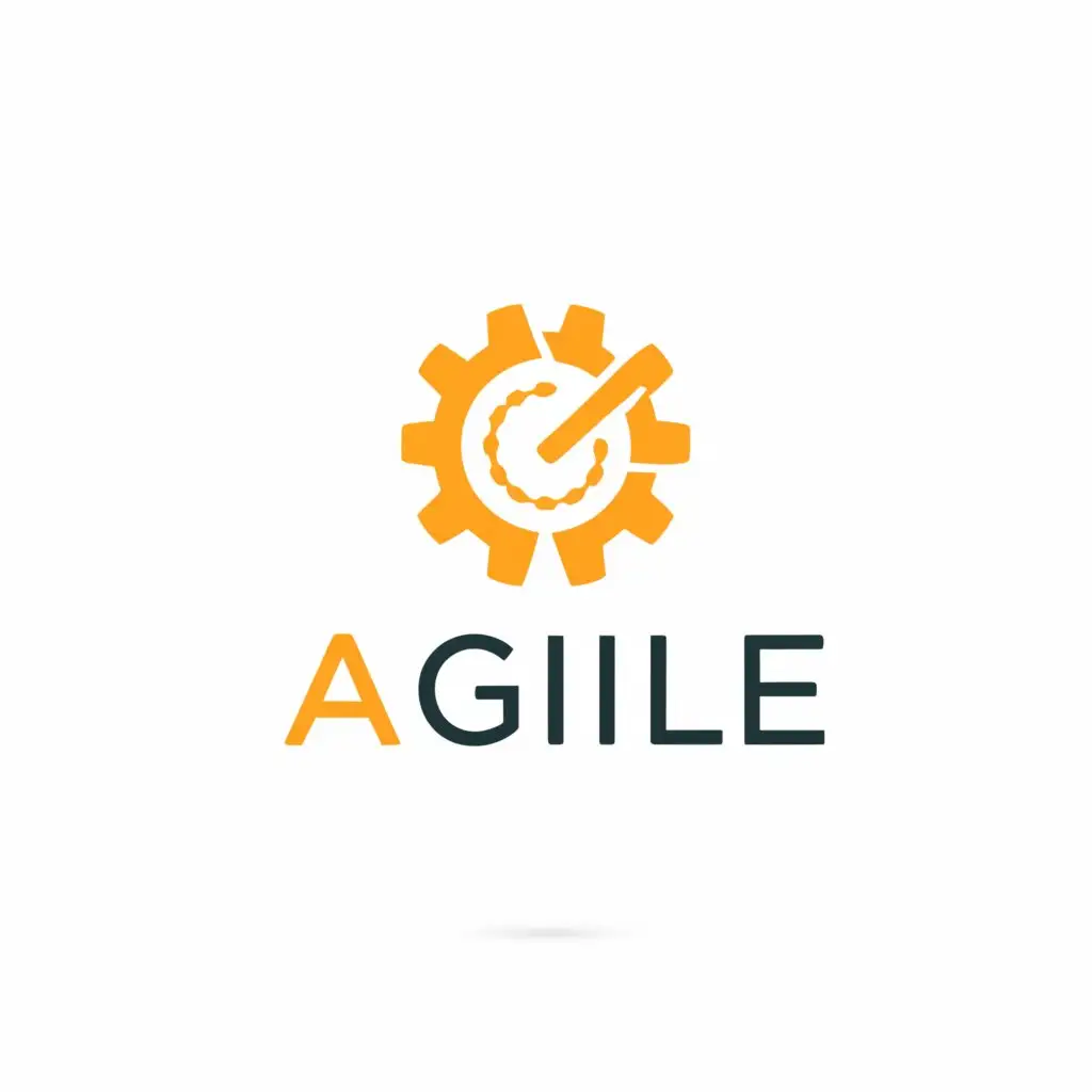 LOGO-Design-For-Agile-Tech-Solutions-Dynamic-Clock-and-Arrow-in-Vibrant-Yellow