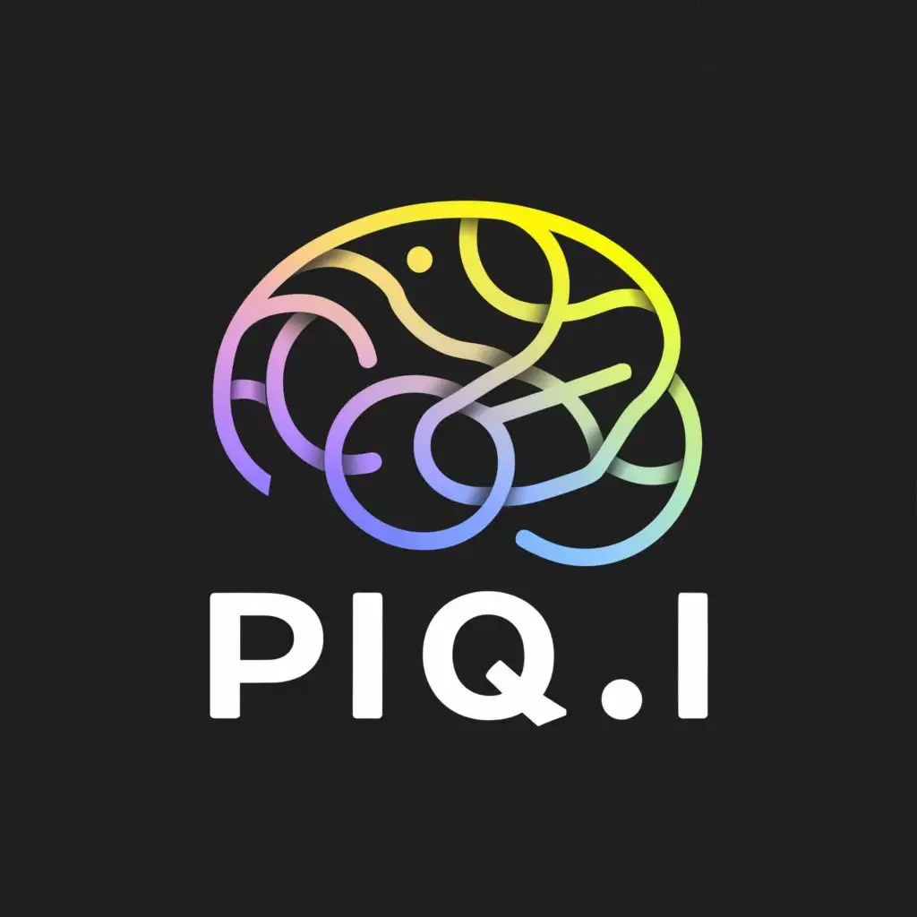a logo design,with the text "Piqi", main symbol:PI Quoeficient of intelligence, be used in Technology industry