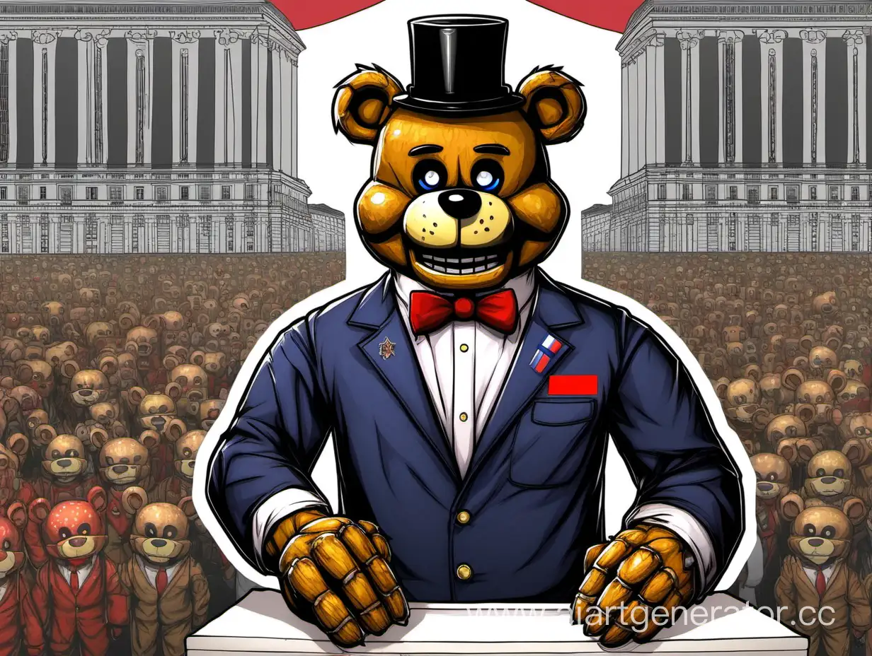 Freddy-Fazbear-as-the-Russian-President-Political-Animatronic-Leadership