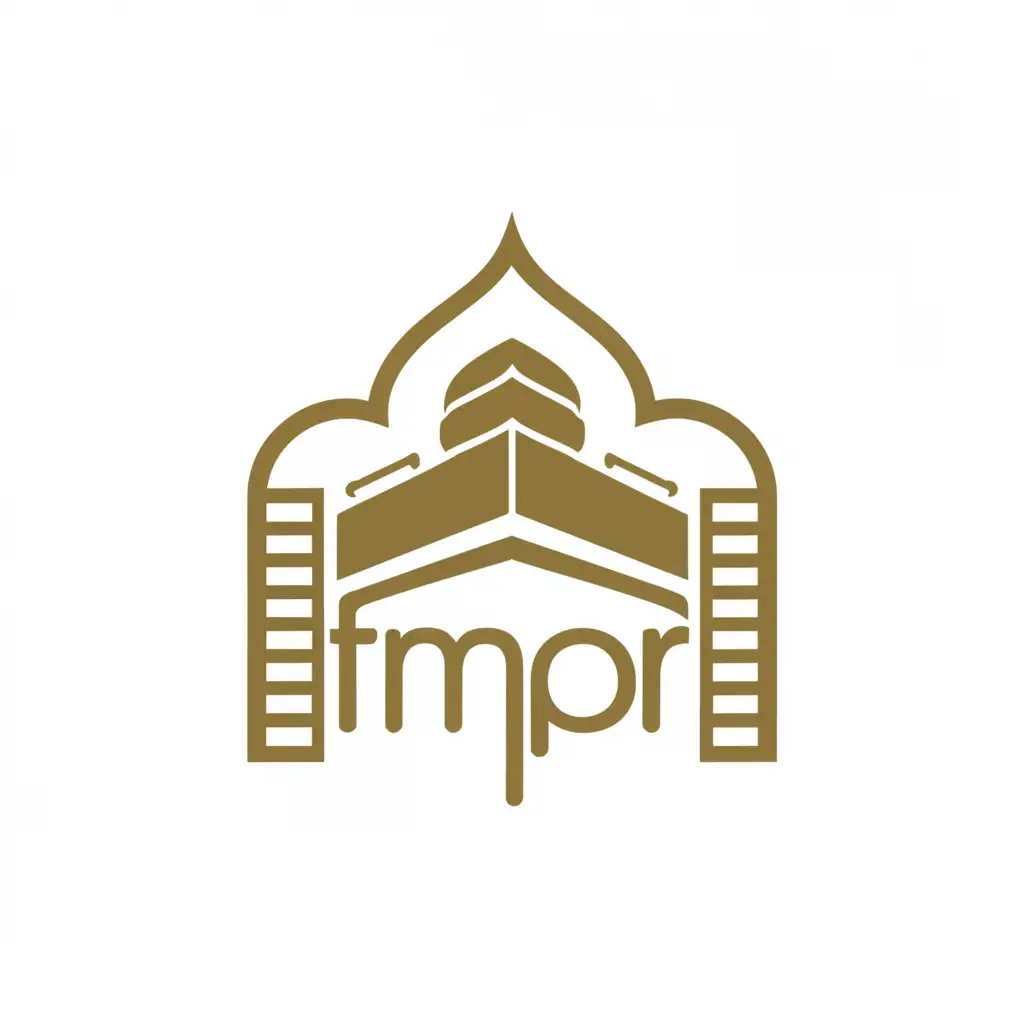a logo design,with the text "fmpr", main symbol:Creating a logo using a part of the Mohammed V mausoleum and also the pharmacy logo,معتدل,be used in أخرى industry,clear background