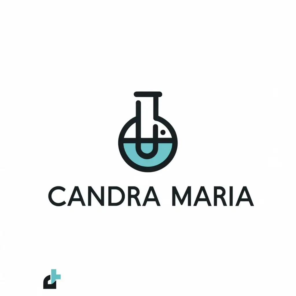 a logo design,with the text "Candra Maria", main symbol:Chemistry,Minimalistic,be used in Construction industry,clear background