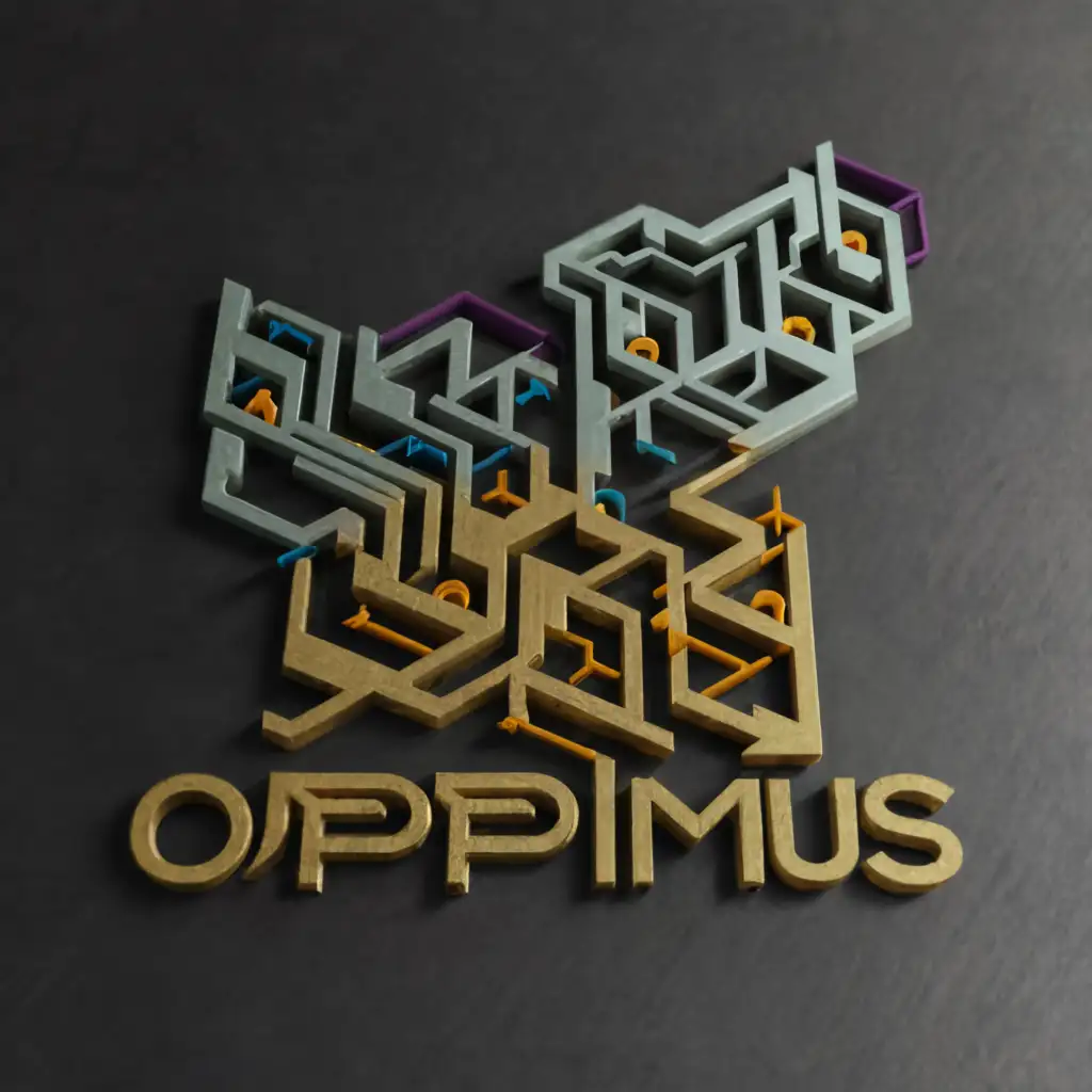 a logo design,with the text "OPPIMUS", main symbol:Oppimus 3d,complex,be used in Travel industry,clear background