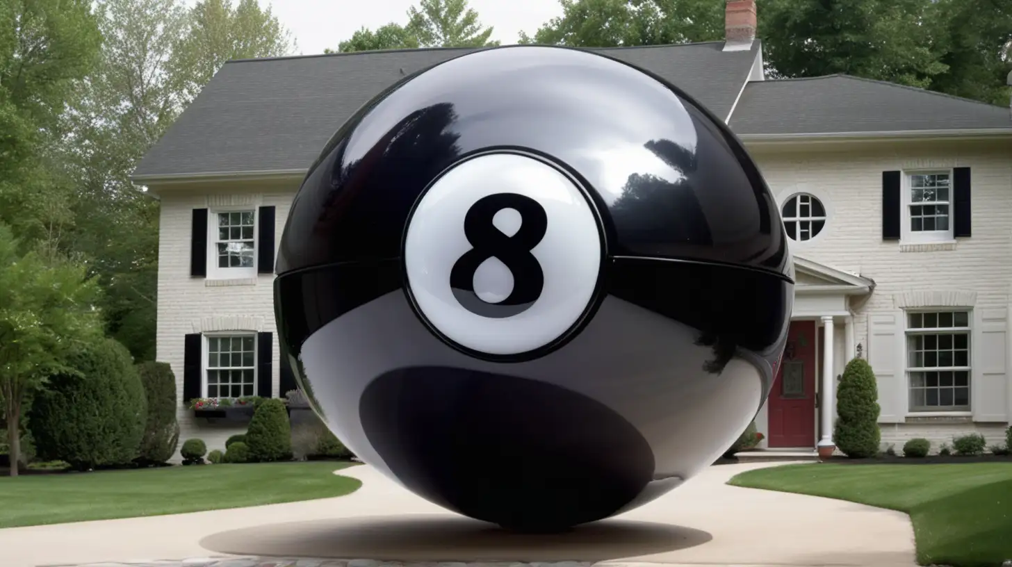 a house with a magic 8 ball