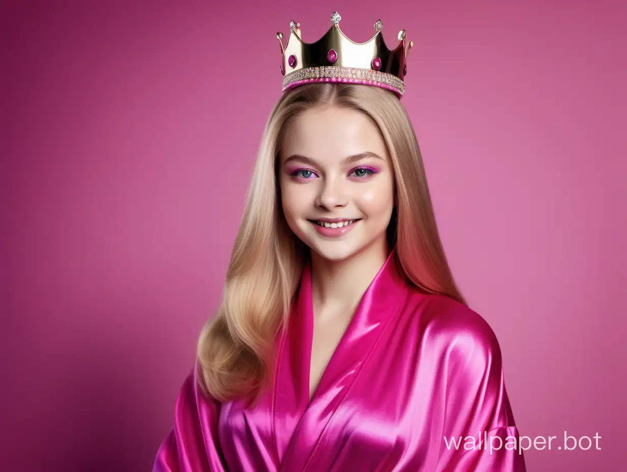 Elegant-Portrait-Yulia-Lipnitskaya-the-Sunny-Queen-in-Pink-Silk-Royalty