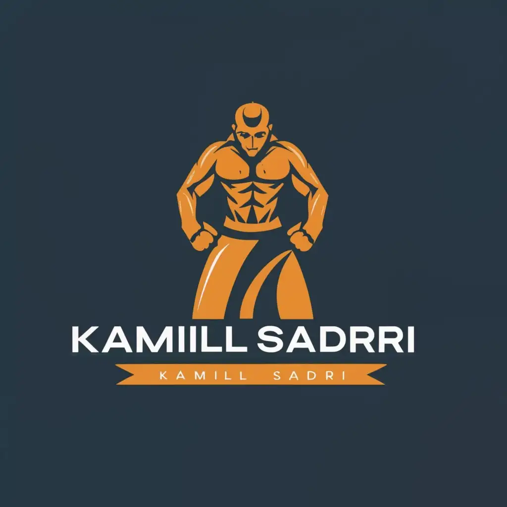 a logo design,with the text "Kamill Sadri", main symbol:Fighter,Moderate,clear background