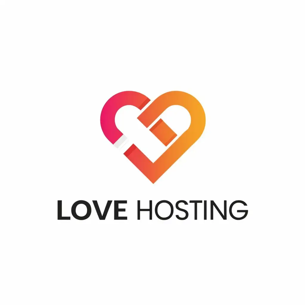 a logo design,with the text "Love Hosting", main symbol:Some hearts,Moderate,be used in Technology industry,clear background