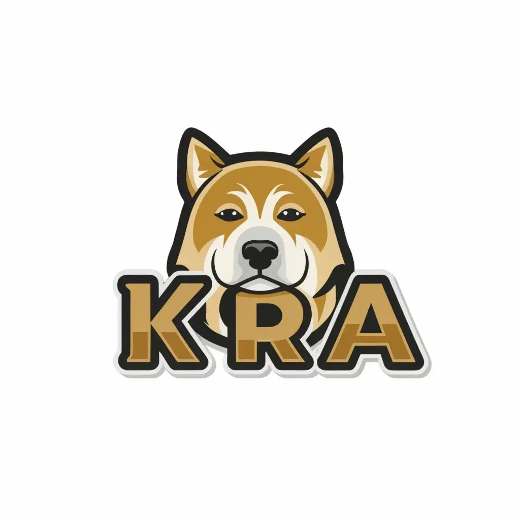 LOGO-Design-For-Kira-Majestic-American-Akita-with-Elegant-Typography-for-Animals-Pets-Industry