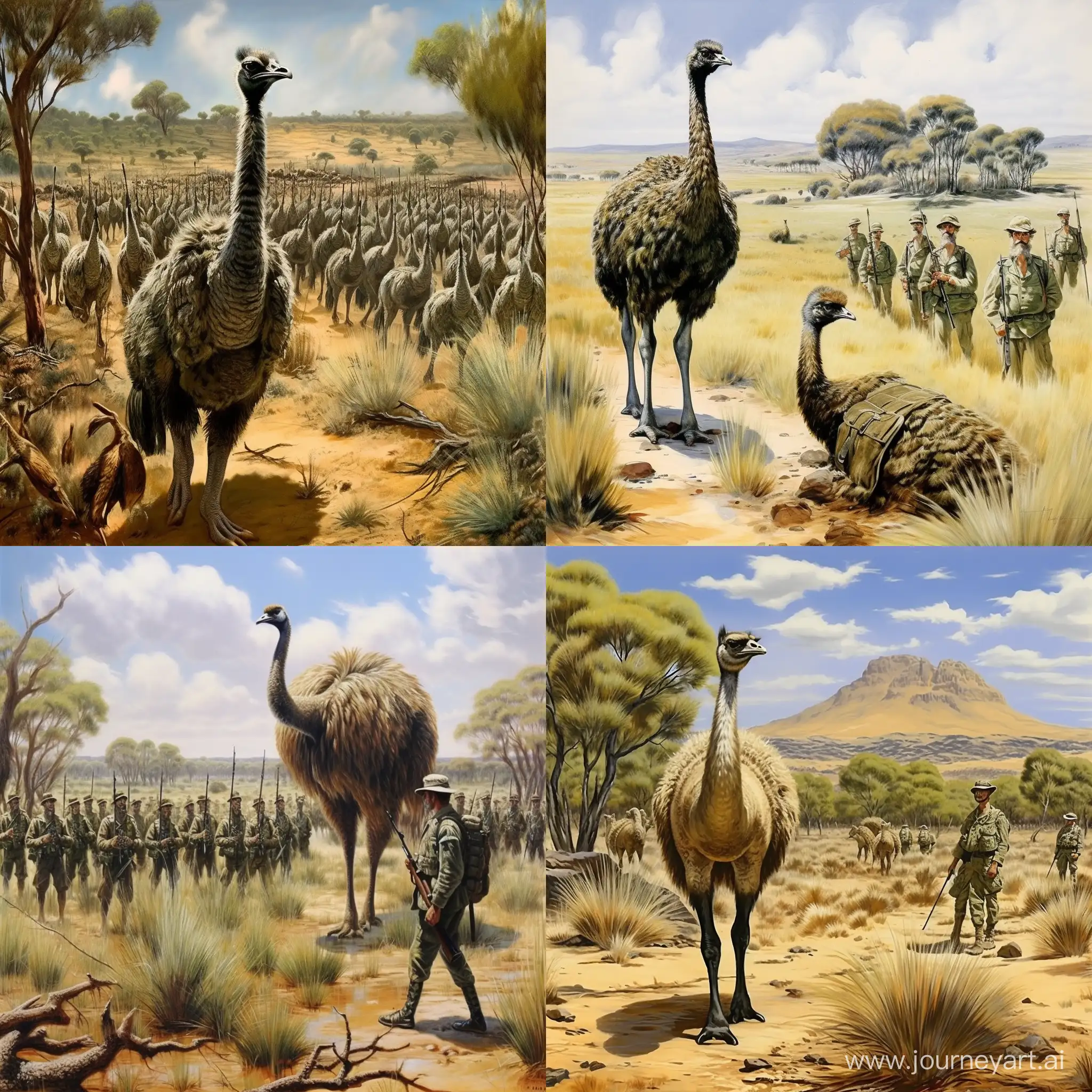 The-Great-Emu-War-in-1932-Soldiers-Battling-Emus-in-Australian-Farmlands