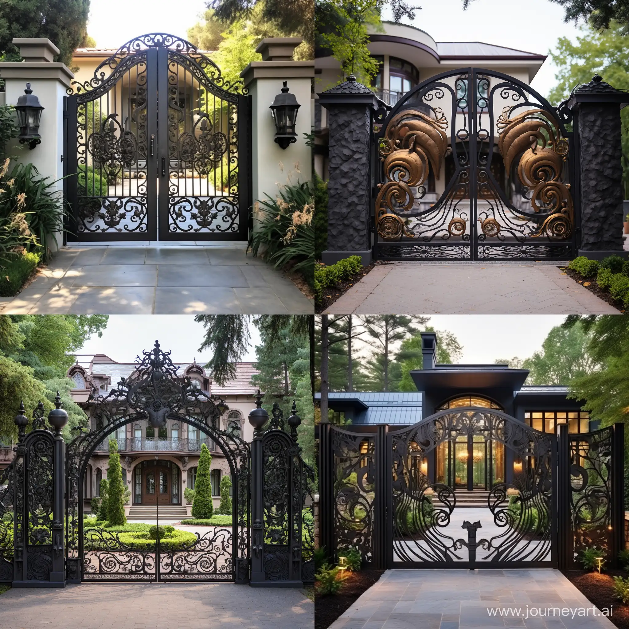 Elegant-Wrought-Iron-Entrance-Gate-Architectural-Beauty-in-a-Square-Frame