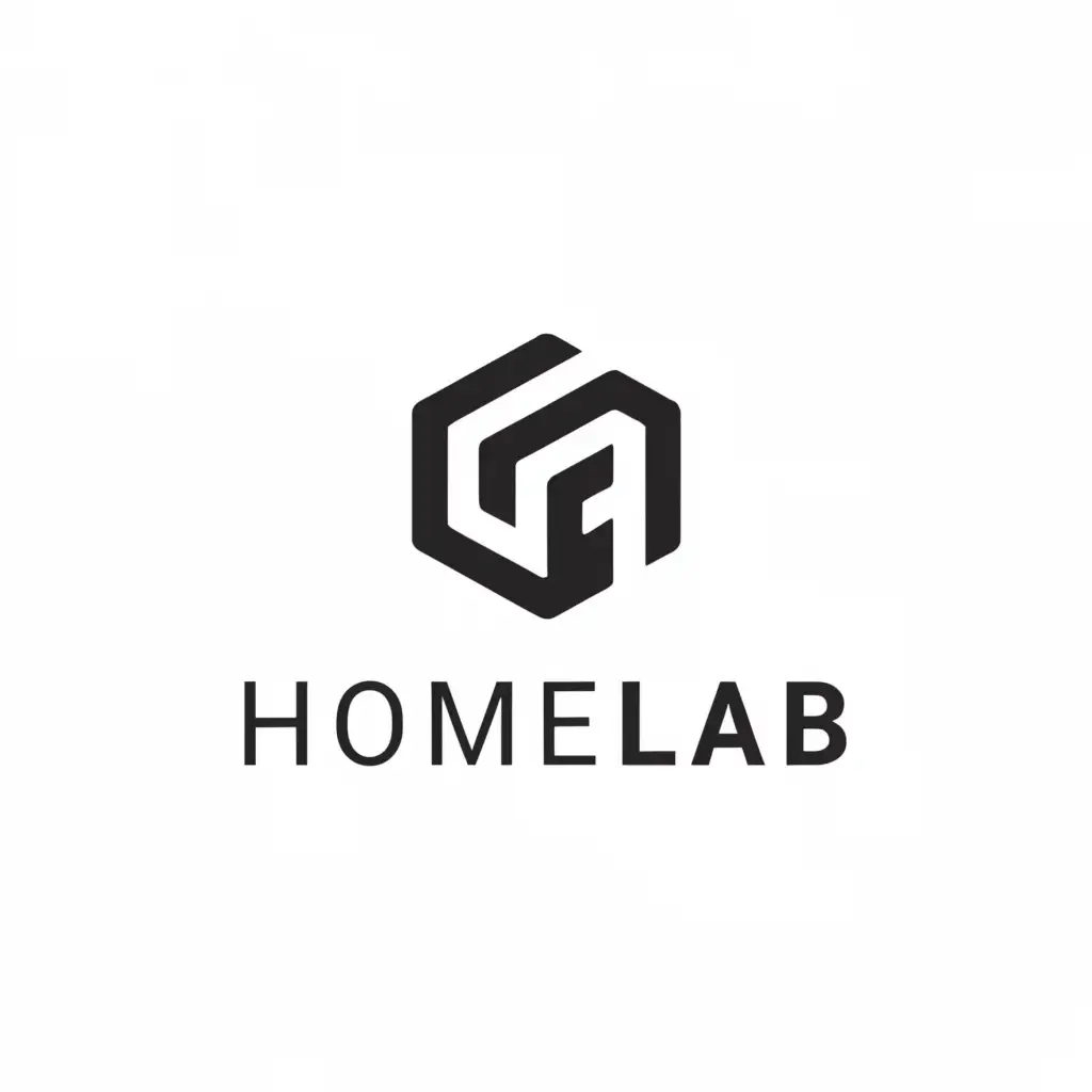 a logo design,with the text "homelab", main symbol:square,Minimalistic,be used in Legal industry,clear background