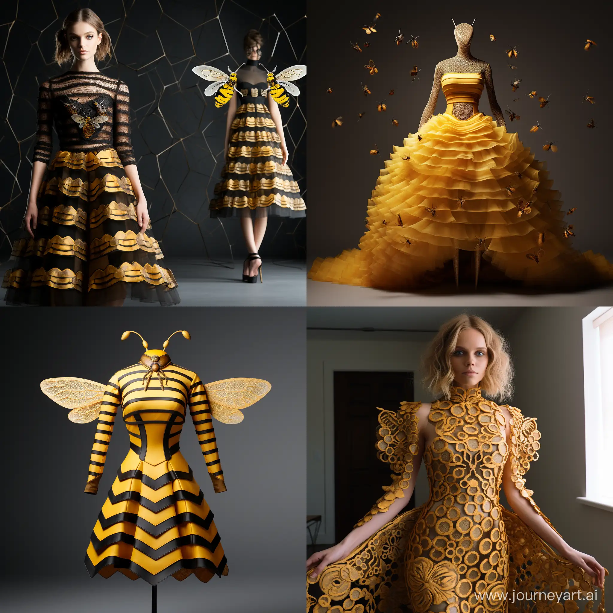 لباس لباس الهام گرفته از زنبور 