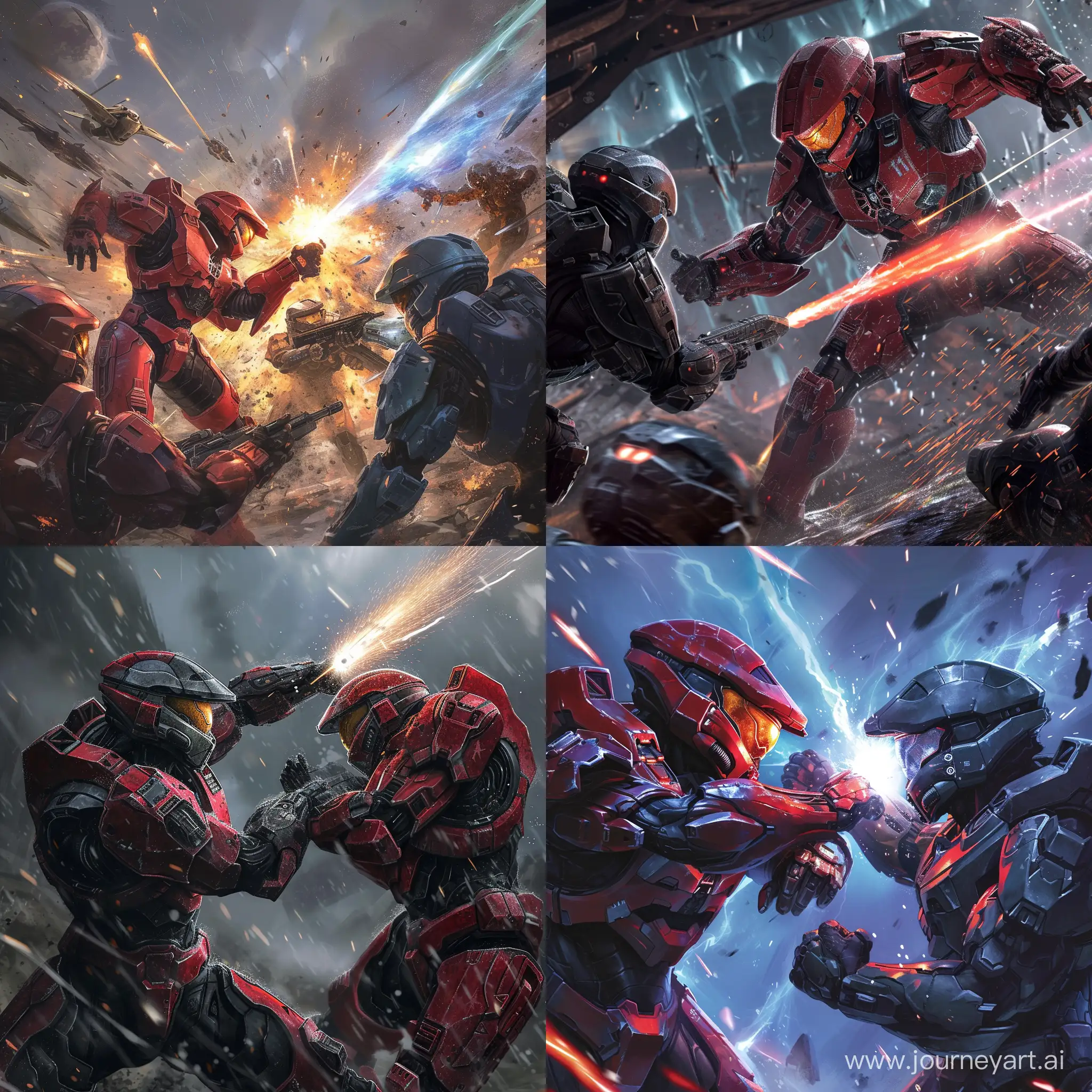 Halo, Atriox fights Noble Six