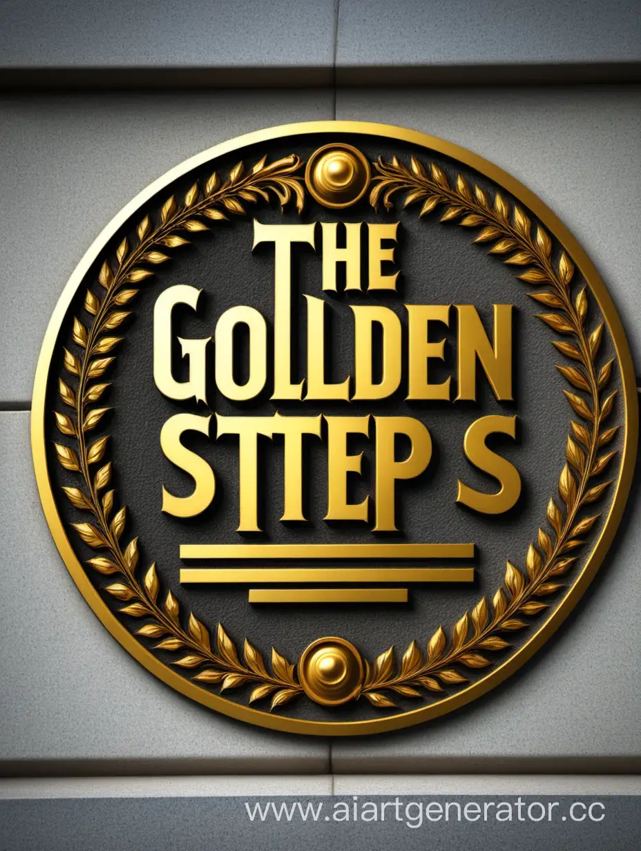 Эмблема с названием Golden steps