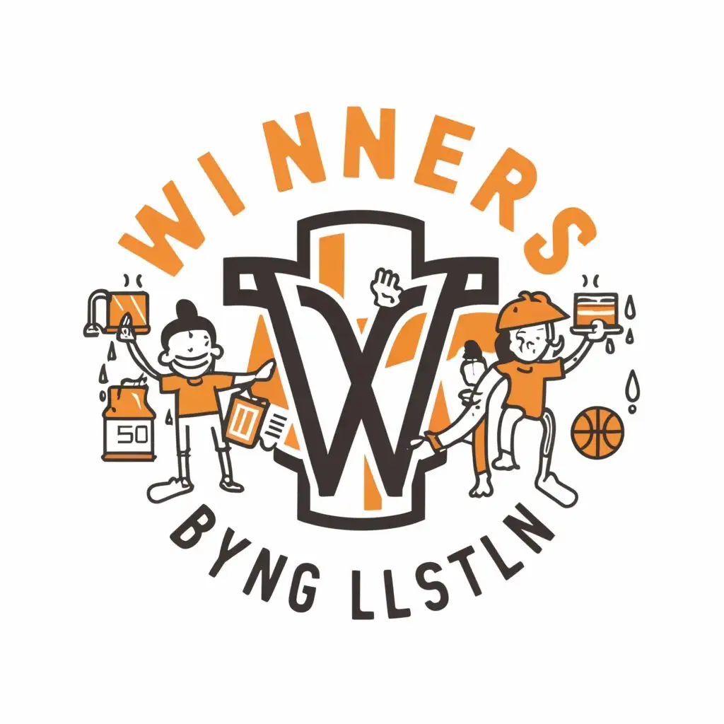 LOGO-Design-for-Winners-Dynamic-Basketball-and-Friendship-Fusion-with-Shower-Theme