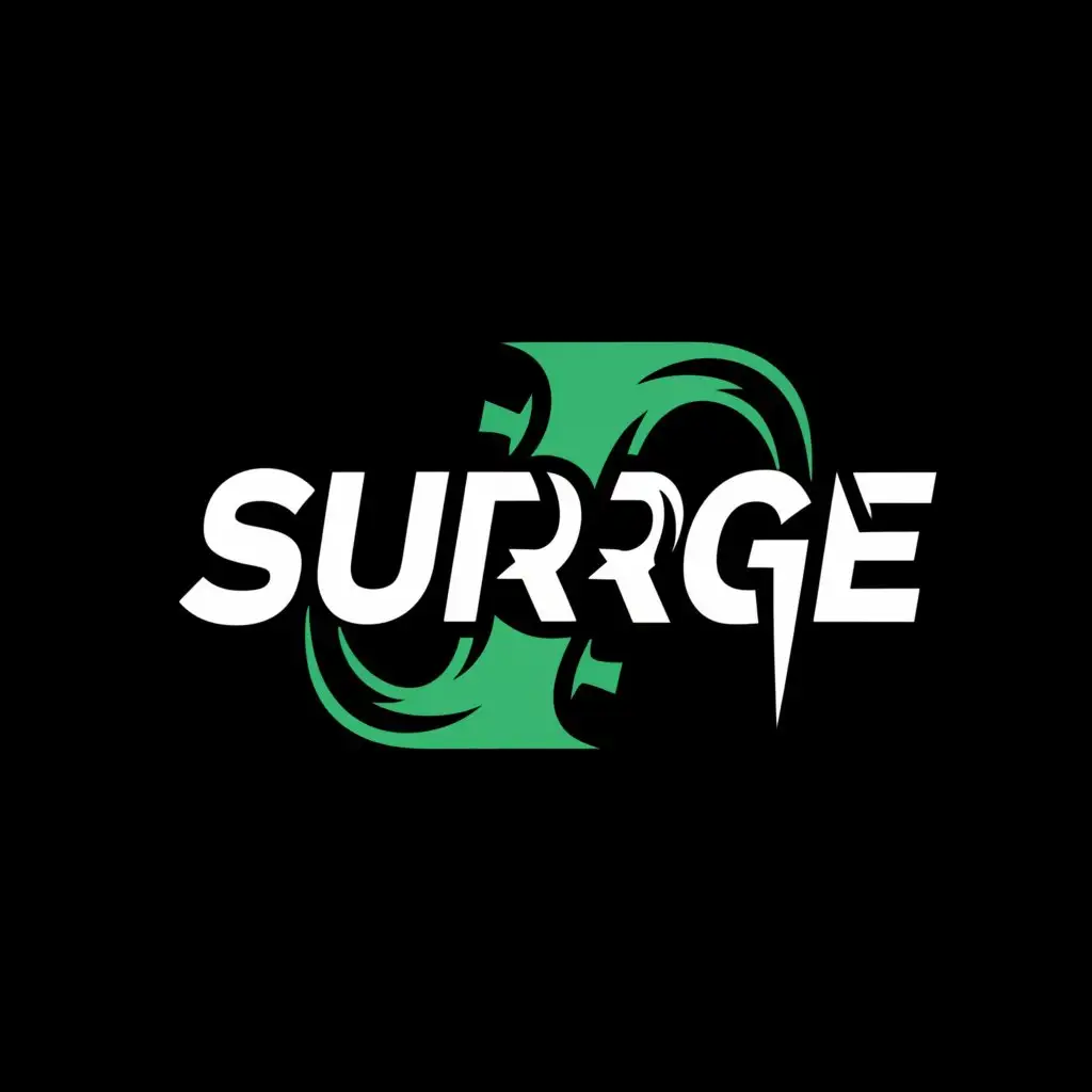 a logo design,with the text "surge", main symbol:ebderman,Moderate,clear background