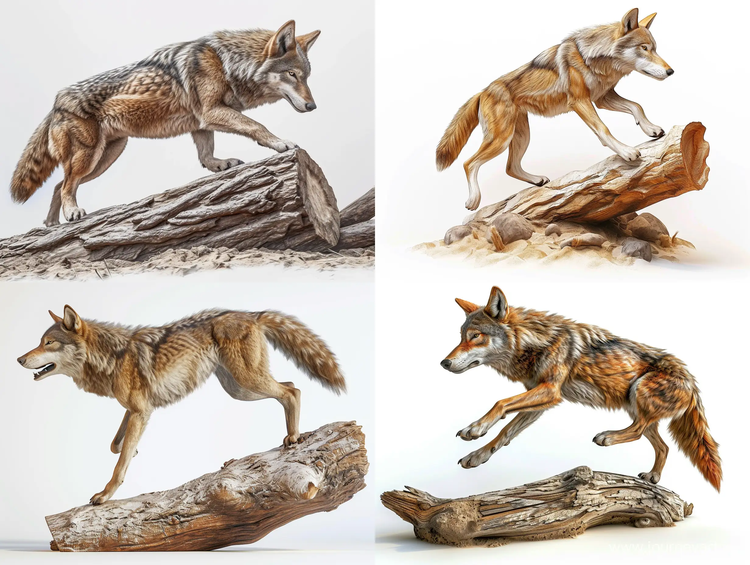 Realistic-Wood-Carving-Majestic-Wolf-Leaping-Over-a-Log