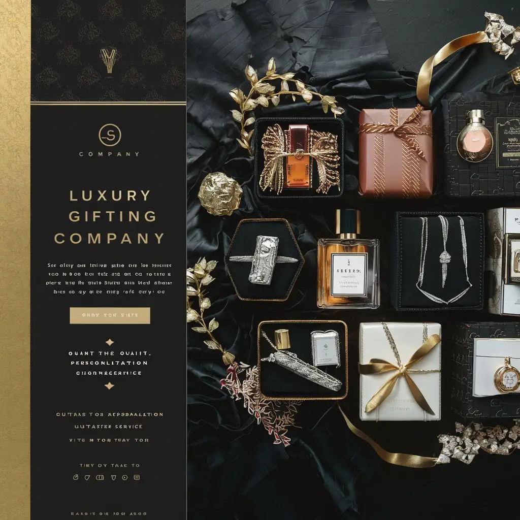can you create a website main page for a luxury gifting company 