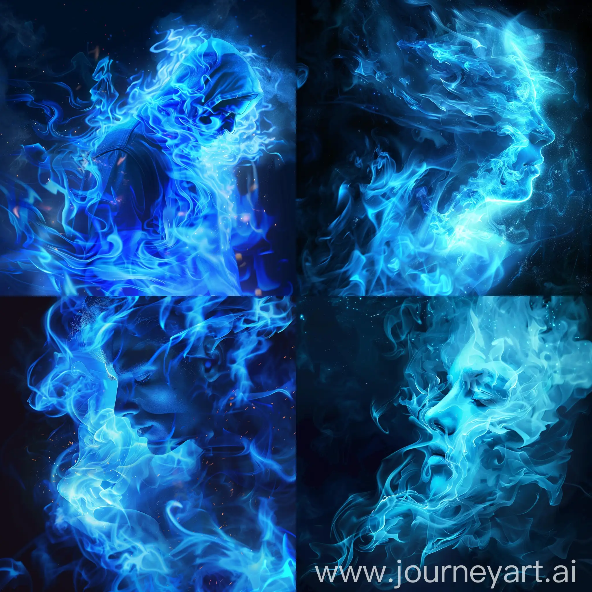 Fiery-Blue-Soul-Captivating-Art-in-Dark-Background