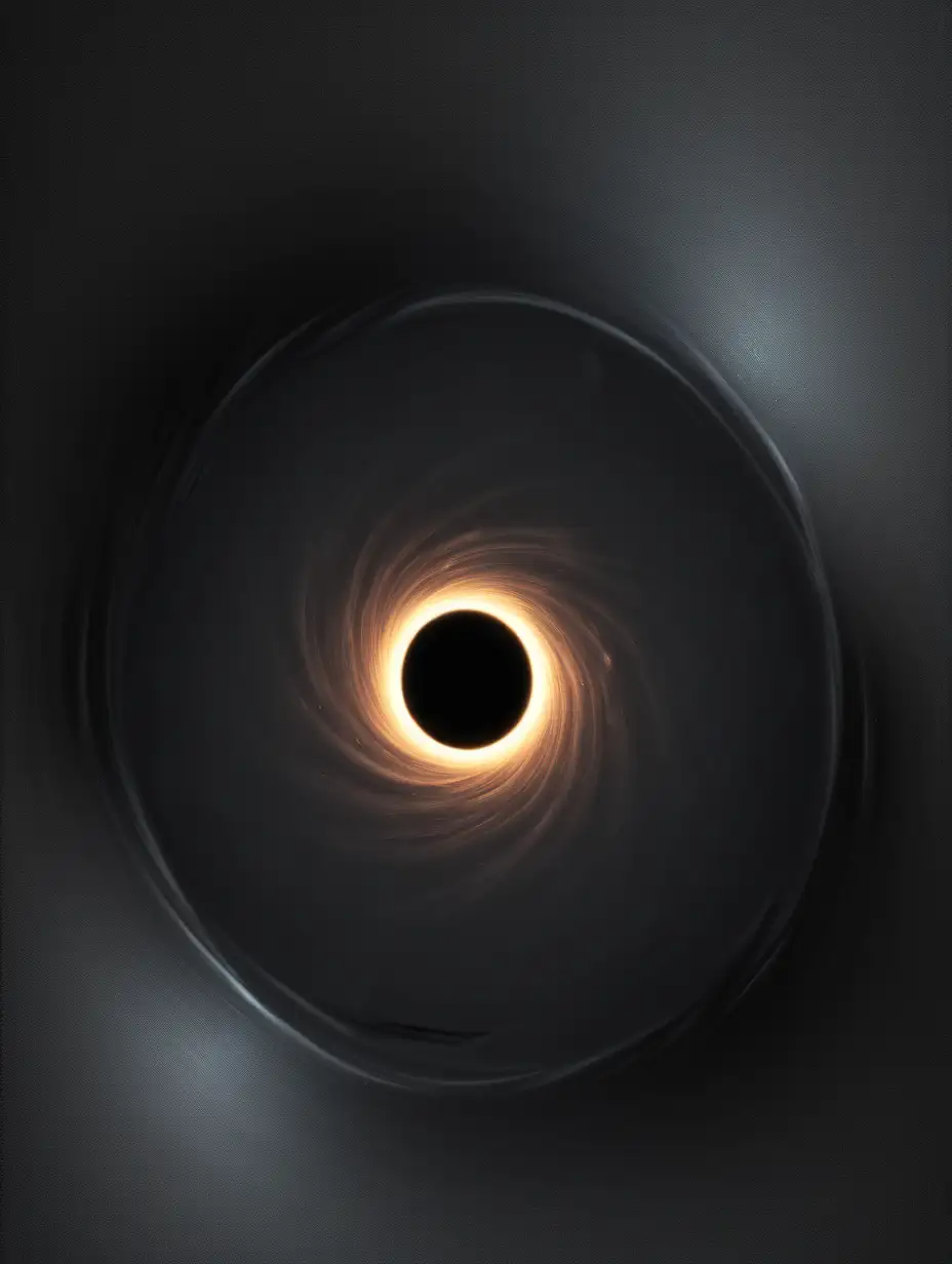 Mystical Cosmic Event Fading Black Hole Illuminated by Dazzling Light