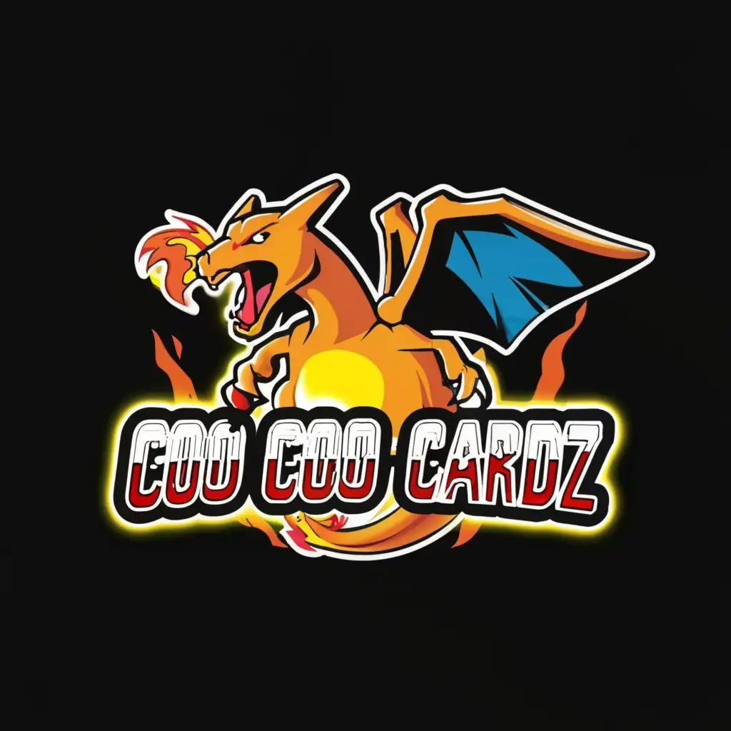 LOGO-Design-For-Coo-Coo-Cardz-Charizard-Symbol-with-Captivating-Typography-for-the-Entertainment-Industry