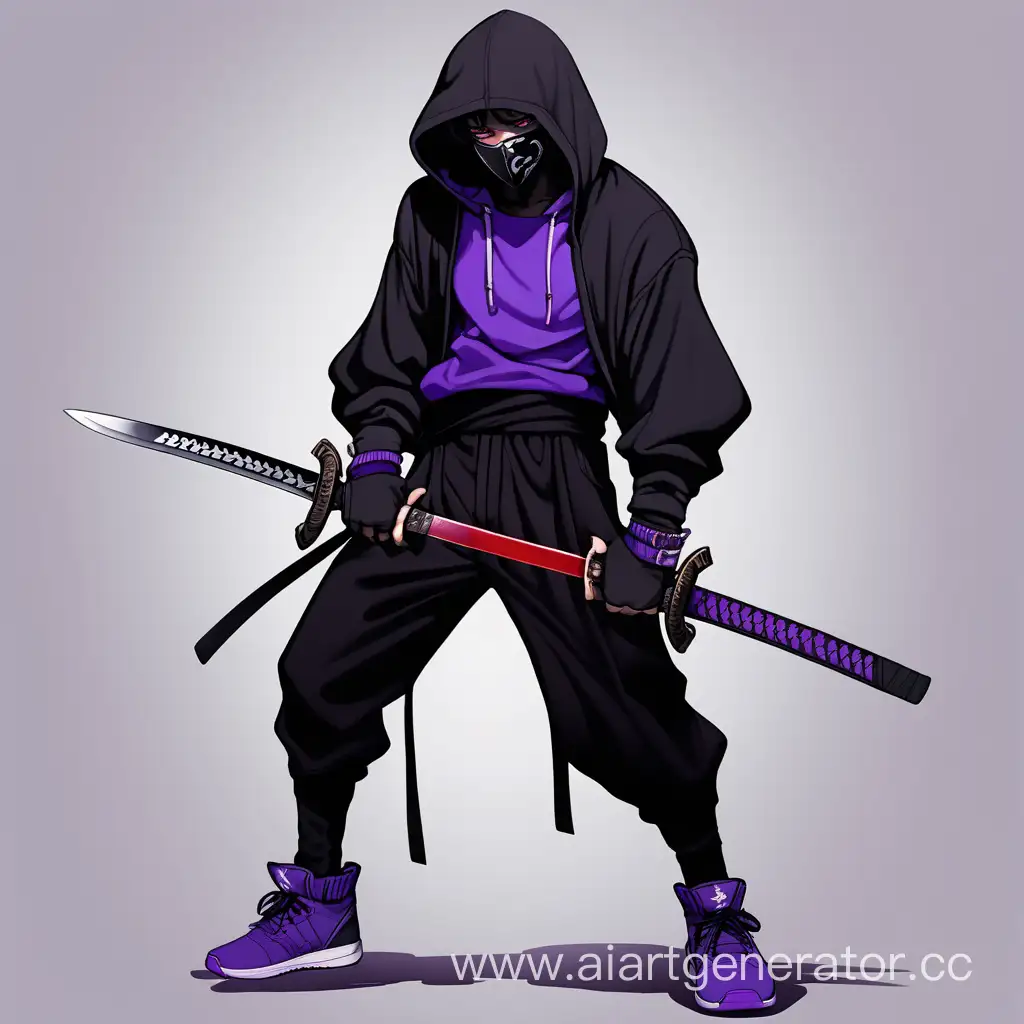 Mysterious-Man-with-BlackPurple-Katana-in-Shadowy-Dominion