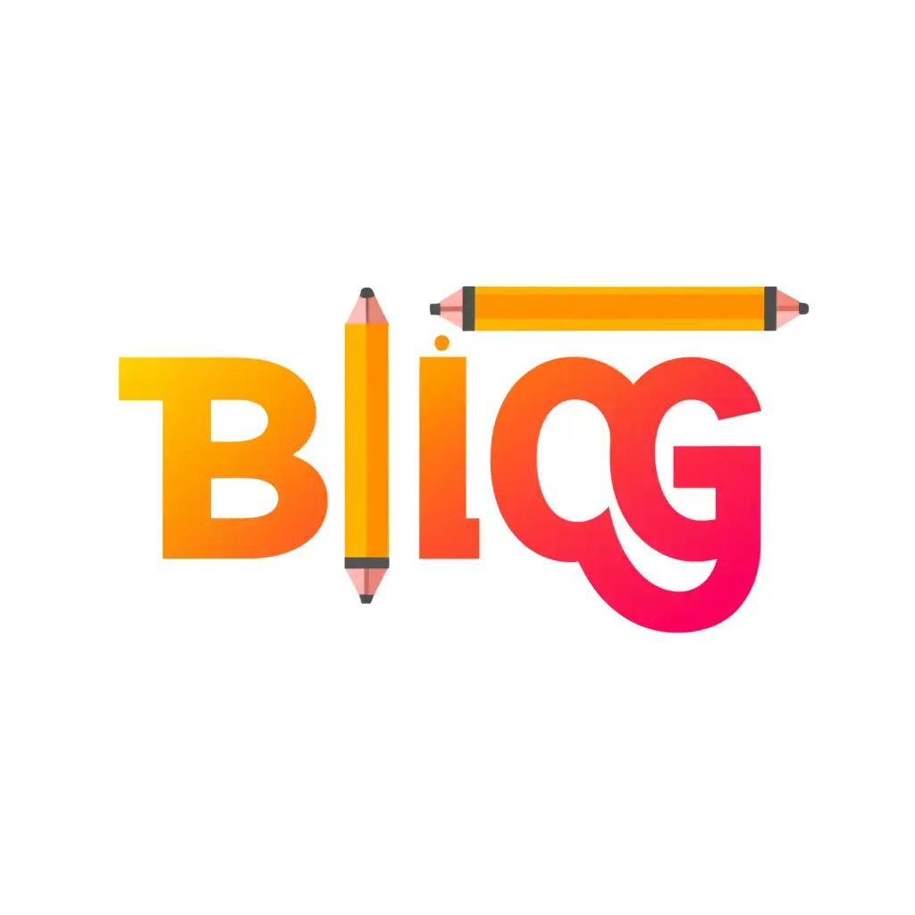 a logo design,with the text "Blog", main symbol:Pencil,Minimalistic,be used in Entertainment industry,clear background