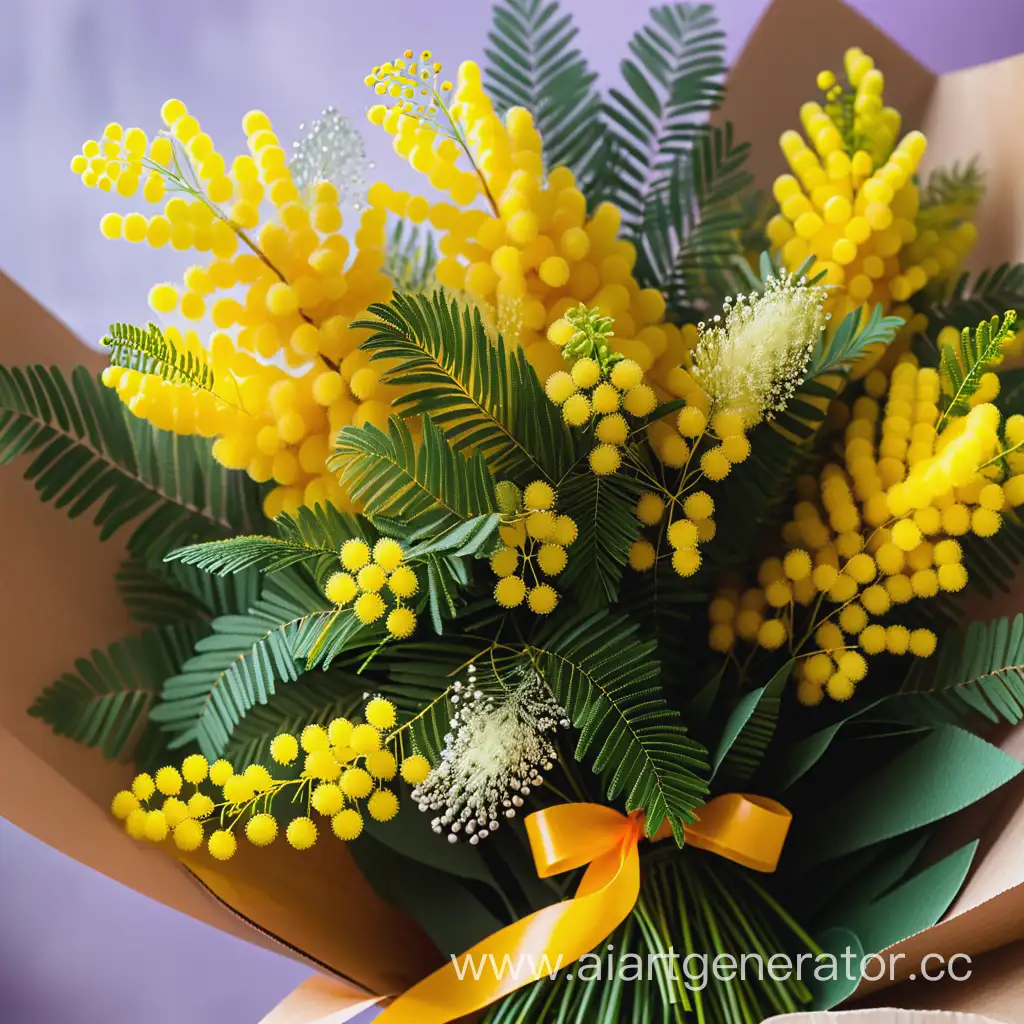 Vibrant-Mimosa-Spring-Bouquet-International-Womens-Day-Celebration