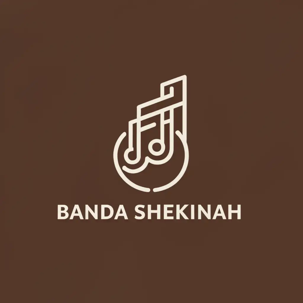 LOGO-Design-for-Banda-Shekinah-Harmonious-Music-Notes-with-Elegant-Typography-for-Beauty-Spa-Branding